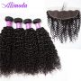 alimoda hair curly wave 4 bundles with frontal