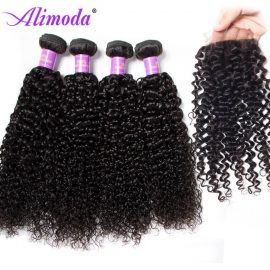 alimoda hair curly hair with closure 5