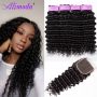 alimoda hair deep wave hair bundles with closure 8