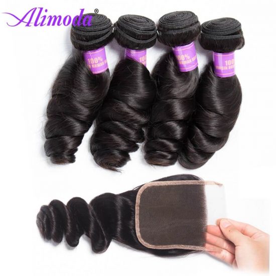alimoda hair loose wave bundles with closure 6