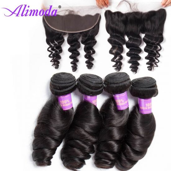alimoda hair loose wave bundles with frontal 3