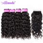 Ali moda hair water wave bundles with closure 9