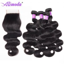 alimoda hair body wave bundles with closure 11