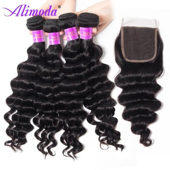 alimoda hair loose deep wave bundles with closure 8